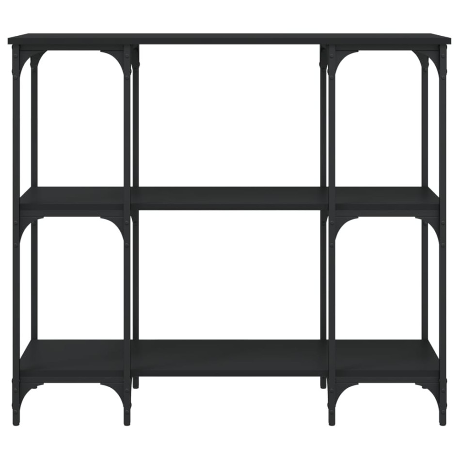 Mesa consola madera de ingeniería negra 102x35x90