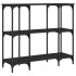 Mesa consola madera de ingeniería negra 102x35x90