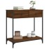 Mesa consola madera de ingeniería marrón roble 75x34,5x75