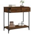 Mesa consola madera de ingeniería marrón roble 75x34,5x75