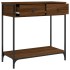 Mesa consola madera de ingeniería marrón roble 75x34,5x75