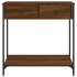 Mesa consola madera de ingeniería marrón roble 75x34,5x75