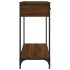 Mesa consola madera de ingeniería marrón roble 75x34,5x75