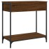 Mesa consola madera de ingeniería marrón roble 75x34,5x75
