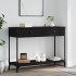 Mesa consola madera de ingeniería negra 100x34,5x75