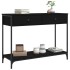 Mesa consola madera de ingeniería negra 100x34,5x75