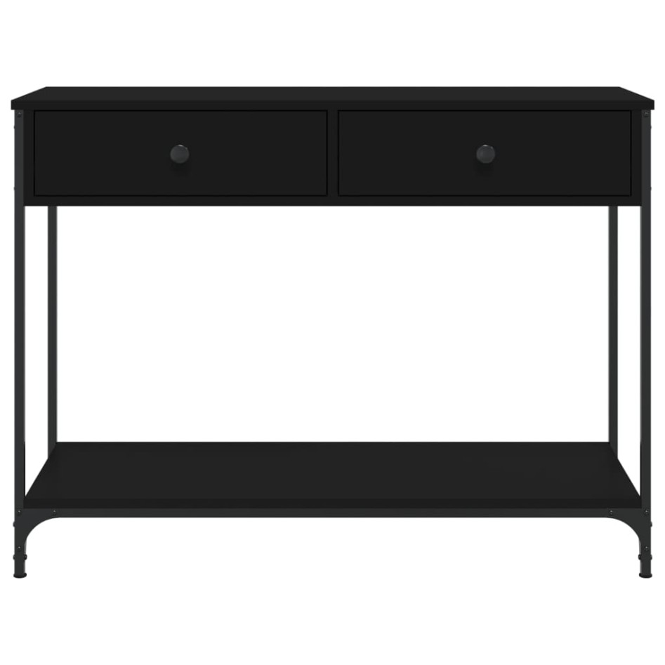 Mesa consola madera de ingeniería negra 100x34,5x75