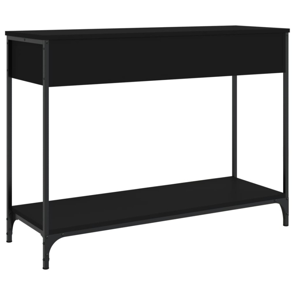 Mesa consola madera de ingeniería negra 100x34,5x75