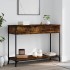 Mesa consola madera contrachapada roble ahumado 100x34,5x75