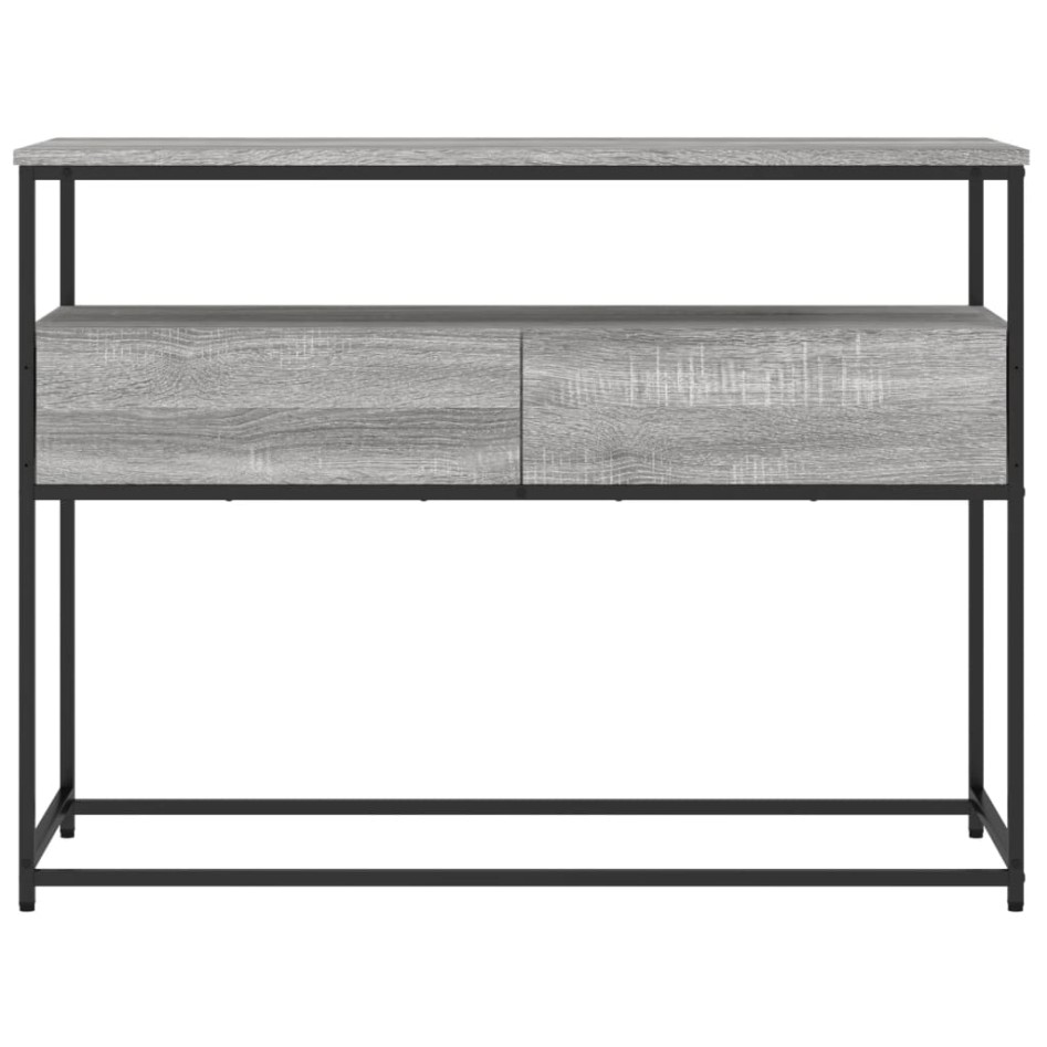 Mesa consola madera de ingeniería gris Sonoma 100x40x75