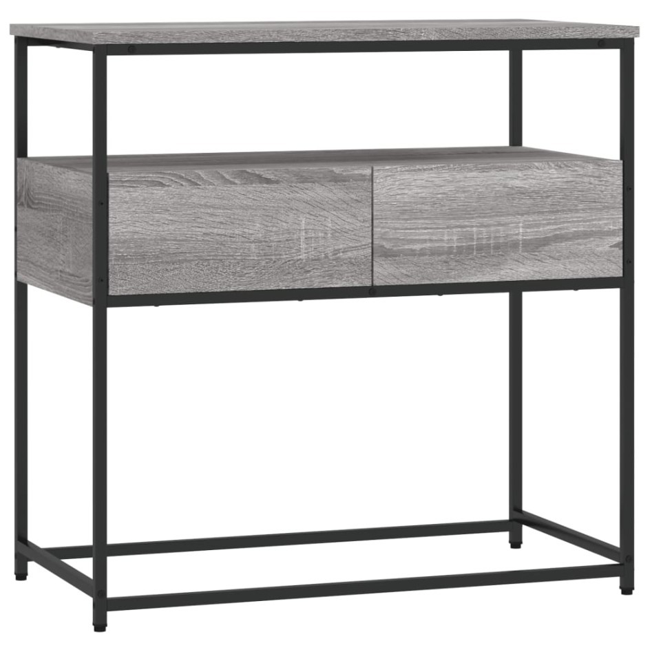 Mesa consola madera de ingeniería gris Sonoma 75x40x75