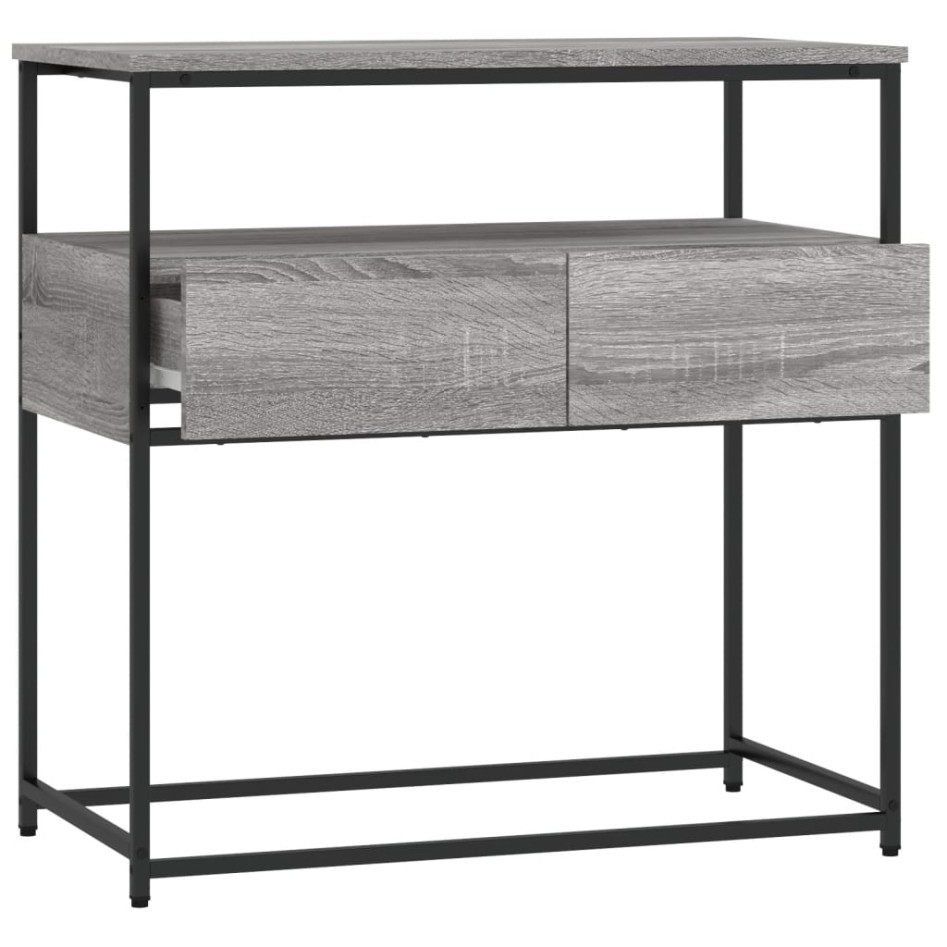 Mesa consola madera de ingeniería gris Sonoma 75x40x75