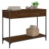 Mesa consola madera de ingeniería marrón roble 100x34,5x75