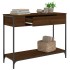 Mesa consola madera de ingeniería marrón roble 100x34,5x75