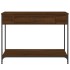 Mesa consola madera de ingeniería marrón roble 100x34,5x75