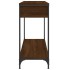 Mesa consola madera de ingeniería marrón roble 100x34,5x75