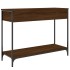 Mesa consola madera de ingeniería marrón roble 100x34,5x75