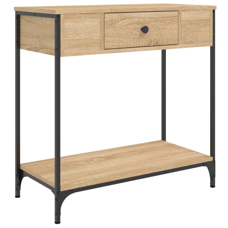 Mesa consola madera de ingeniería roble Sonoma 75x34,5x75