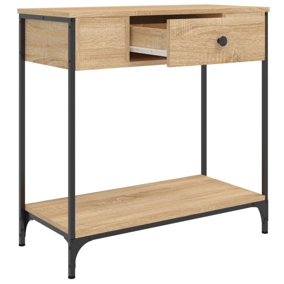 Mesa consola madera de ingeniería roble Sonoma 75x34,5x75