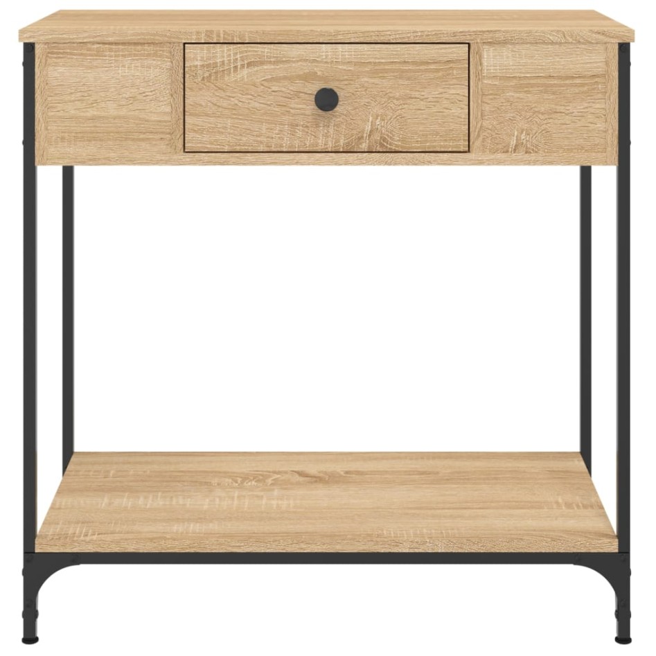 Mesa consola madera de ingeniería roble Sonoma 75x34,5x75