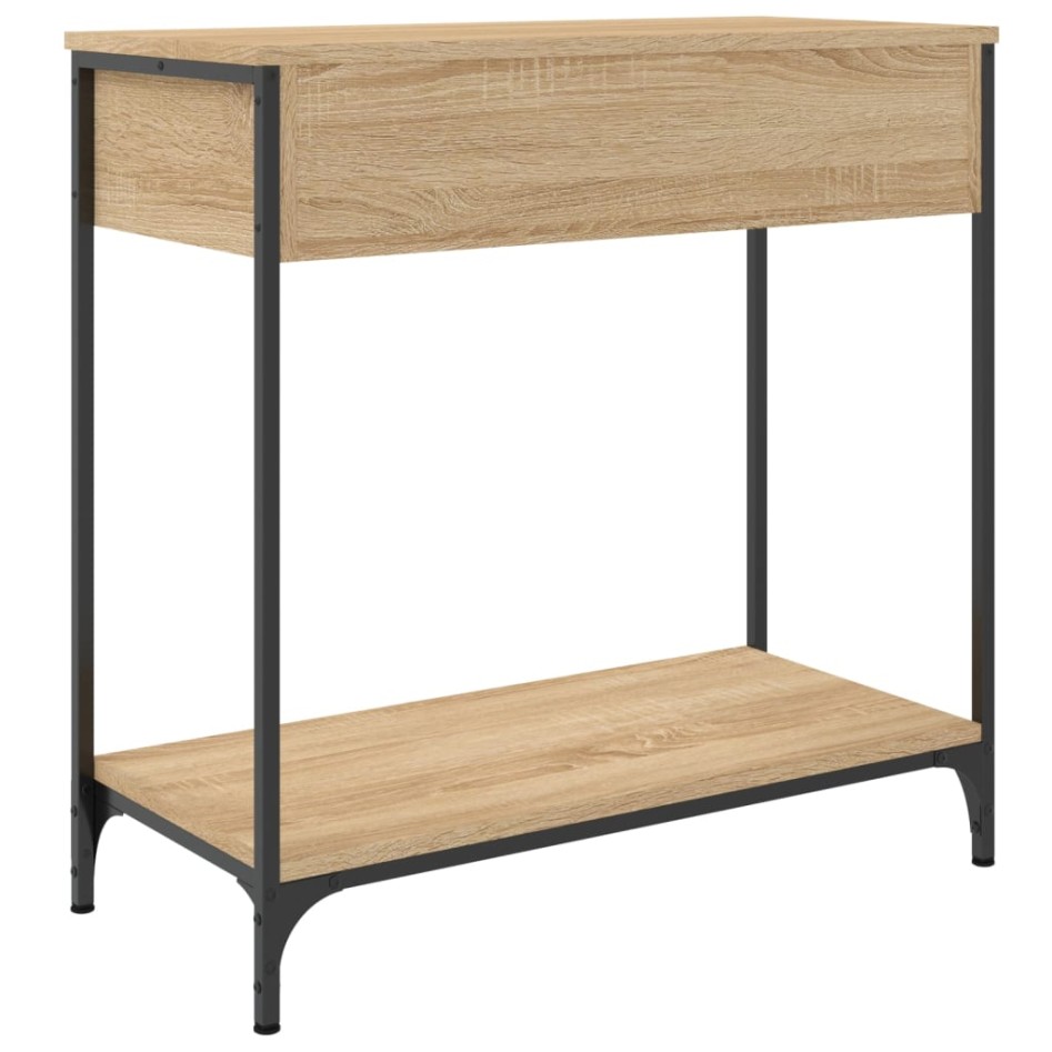 Mesa consola madera de ingeniería roble Sonoma 75x34,5x75