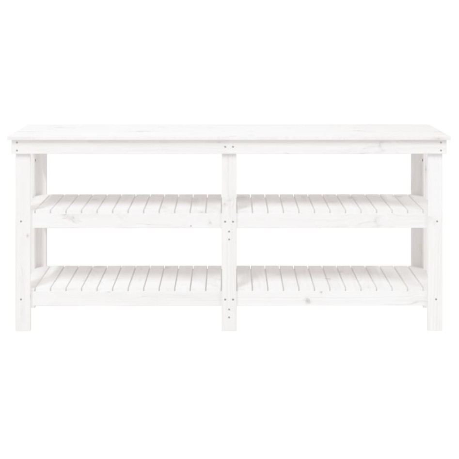 Banco de trabajo de madera maciza de pino blanco 181x50x80