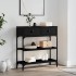Mesa consola madera de ingeniería negra 72,5x25x75