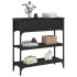 Mesa consola madera de ingeniería negra 72,5x25x75
