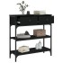 Mesa consola madera de ingeniería negra 72,5x25x75