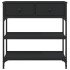 Mesa consola madera de ingeniería negra 72,5x25x75