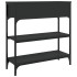 Mesa consola madera de ingeniería negra 72,5x25x75