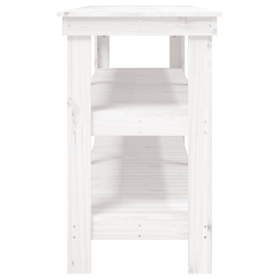 Banco de trabajo de madera maciza de pino blanco 181x50x80