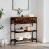 Mesa consola madera de ingeniería roble ahumado 72,5x25x75