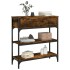 Mesa consola madera de ingeniería roble ahumado 72,5x25x75