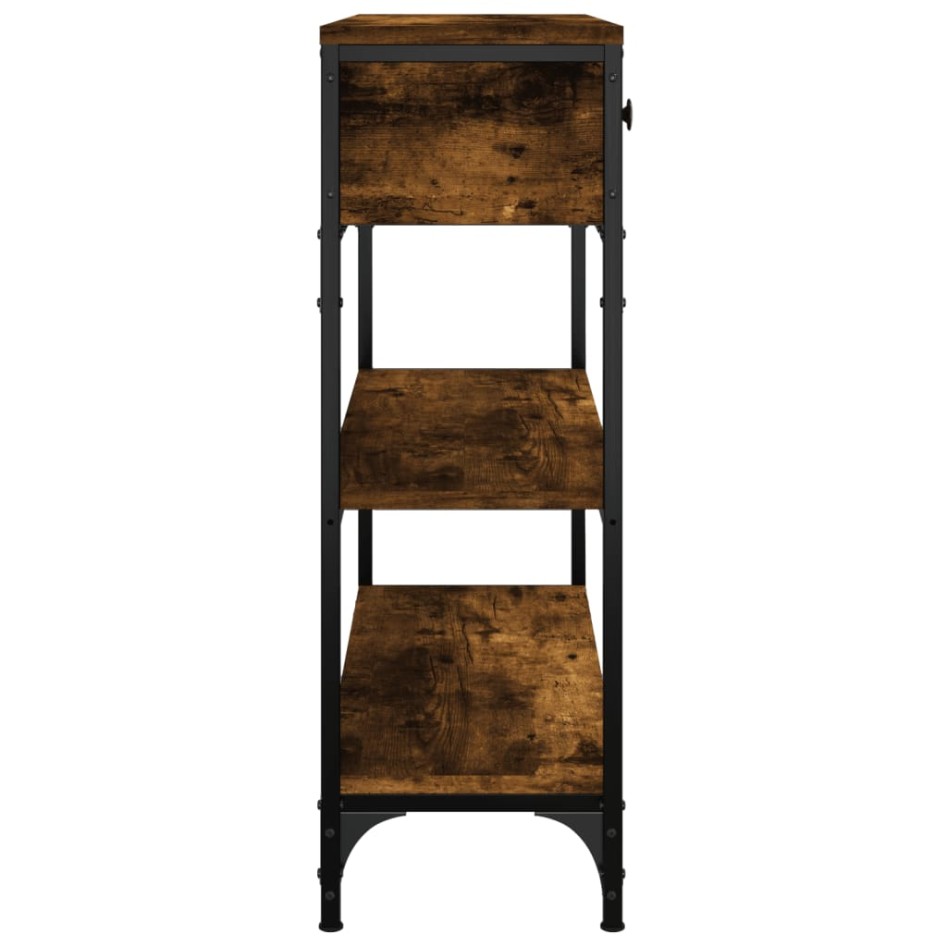 Mesa consola madera de ingeniería roble ahumado 72,5x25x75