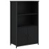 Aparador alto madera de ingeniería negro 62x32x103,5