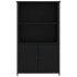 Aparador alto madera de ingeniería negro 62x32x103,5