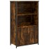 Aparador alto madera de ingeniería roble ahumado 62x32x103,5