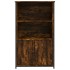Aparador alto madera de ingeniería roble ahumado 62x32x103,5