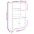 Aparador alto madera de ingeniería roble ahumado 62x32x103,5