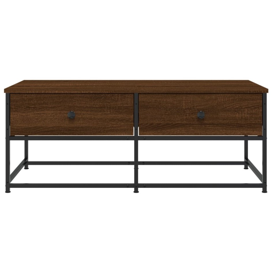 Mesa de centro madera de ingeniería roble marrón 100x51x40