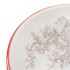 Lavabo sobre encimera redondo cerámica blanco y rojo Φ41x14