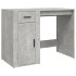 Escritorio de madera contrachapada gris hormigón 100x49x75
