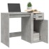 Escritorio de madera contrachapada gris hormigón 100x49x75