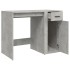 Escritorio de madera contrachapada gris hormigón 100x49x75