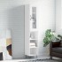 Aparador alto madera contrachapada blanco 34,5x34x180