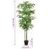 Árbol de bambú artificial con 576 hojas verde 150