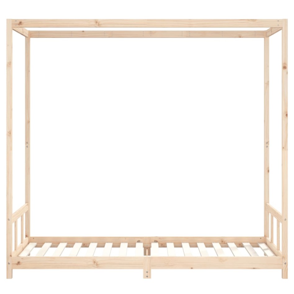 Estructura de cama para niños madera maciza de pino 90x200