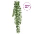 Plantas artificiales colgantes 12 uds verde y blanco 90