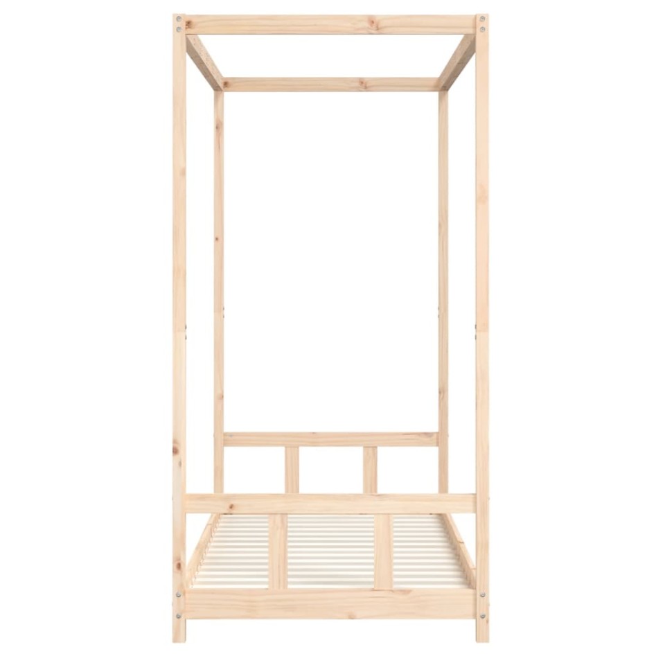 Estructura de cama para niños madera maciza de pino 90x200